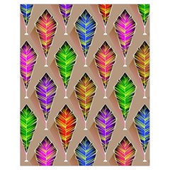 Abstract Background Colorful Leaves Drawstring Bag (small)