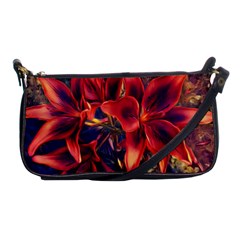 Red Lillies Bloom Flower Plant Shoulder Clutch Bag by Pakrebo