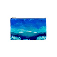 Blue Sky Artwork Drawing Painting Cosmetic Bag (small) by Pakrebo
