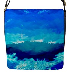 Blue Sky Artwork Drawing Painting Flap Closure Messenger Bag (s) by Pakrebo
