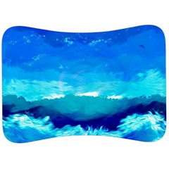 Blue Sky Artwork Drawing Painting Velour Seat Head Rest Cushion by Pakrebo