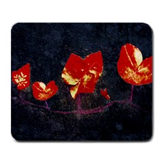 Grunge Floral Collage Design Large Mousepads by dflcprintsclothing