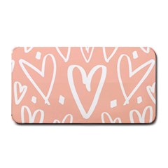 Coral Pattren With White Hearts Medium Bar Mats by alllovelyideas