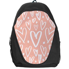 Coral Pattren With White Hearts Backpack Bag by alllovelyideas