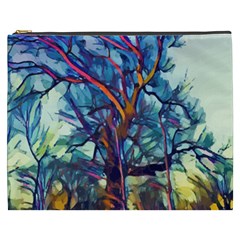 Tree Colorful Nature Landscape Cosmetic Bag (xxxl) by Pakrebo