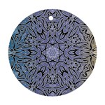 Tile Design Art Mosaic Pattern Round Ornament (Two Sides) Front