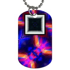 Box Abstract Frame Square Dog Tag (one Side) by Pakrebo