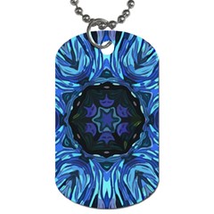 Background Blue Flower Dog Tag (two Sides) by Pakrebo