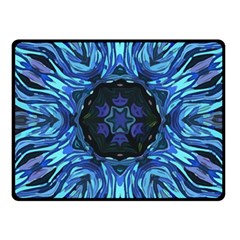 Background Blue Flower Fleece Blanket (small) by Pakrebo