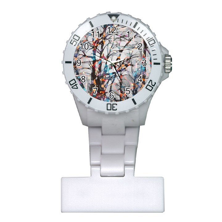 Forest Abstract Artwork Colorful Plastic Nurses Watch