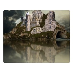 Sea Fortress Lake Reflection Sky Double Sided Flano Blanket (large)  by Pakrebo