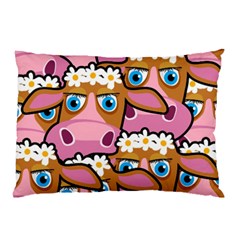 Pink Cows Pillow Case by ArtworkByPatrick