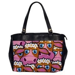 Pink Cows Oversize Office Handbag by ArtworkByPatrick
