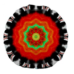 Abstract Kaleidoscope Colored Large 18  Premium Flano Round Cushions by Pakrebo