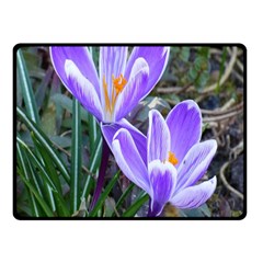 Purple Water Lilies Fleece Blanket (small) by SimplyNature