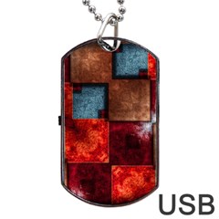 Abstract Depth Structure 3d Dog Tag Usb Flash (one Side) by Pakrebo