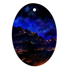 Landscape Sci Fi Alien World Ornament (oval)