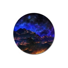 Landscape Sci Fi Alien World Magnet 3  (round) by Pakrebo