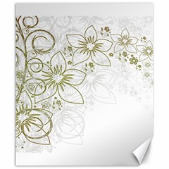 Flowers Background Leaf Leaves Canvas 20  X 24 