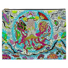 Supersonic Octopus Cosmetic Bag (xxxl) by chellerayartisans