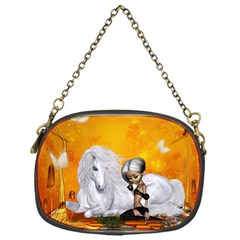 Wonderful Unicorn With Fairy Chain Purse (one Side) by FantasyWorld7