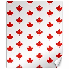 Maple Leaf Canada Emblem Country Canvas 8  X 10 