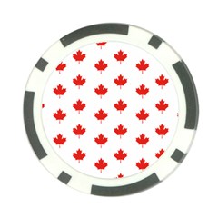 Maple Leaf Canada Emblem Country Poker Chip Card Guard by Mariart