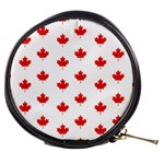 Maple Leaf Canada Emblem Country Mini Makeup Bag Front