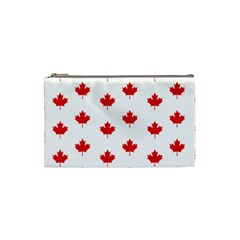 Maple Leaf Canada Emblem Country Cosmetic Bag (small) by Mariart