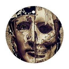 Creepy Photo Collage Artwork Round Ornament (two Sides) by dflcprintsclothing