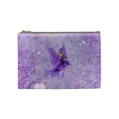 Fairy With Fantasy Bird Cosmetic Bag (Medium)