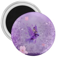 Fairy With Fantasy Bird 3  Magnets
