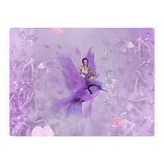 Fairy With Fantasy Bird Double Sided Flano Blanket (mini)  by FantasyWorld7