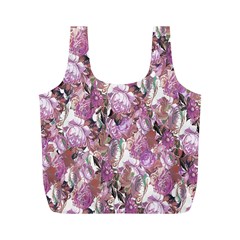 Romantic Pink Flowers Full Print Recycle Bag (m)