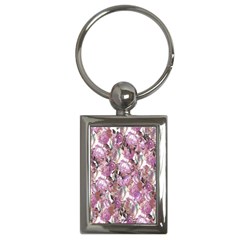 Romantic Pink Flowers Key Chains (rectangle)  by retrotoomoderndesigns