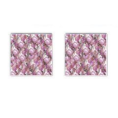 Romantic Pink Flowers Cufflinks (square)