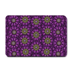 Ornate Heavy Metal Stars In Decorative Bloom Small Doormat  by pepitasart