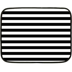 Black Stripes Fleece Blanket (mini) by snowwhitegirl