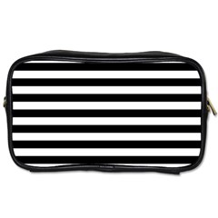 Black Stripes Toiletries Bag (one Side) by snowwhitegirl