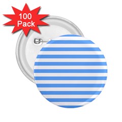 Blue Stripes 2 25  Buttons (100 Pack)  by snowwhitegirl