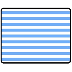 Blue Stripes Fleece Blanket (medium)  by snowwhitegirl