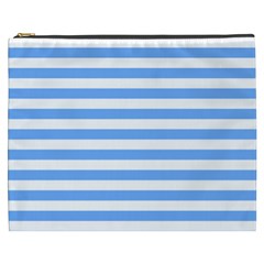 Blue Stripes Cosmetic Bag (xxxl) by snowwhitegirl