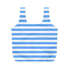 Blue Stripes Full Print Recycle Bag (m) by snowwhitegirl