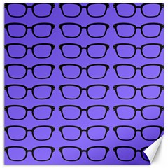 Nerdy Glasses Purple Canvas 16  X 16  by snowwhitegirl