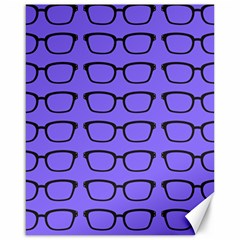 Nerdy Glasses Purple Canvas 16  X 20 