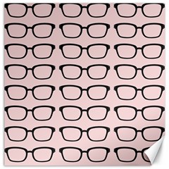 Nerdy Glasses Pink Canvas 16  X 16  by snowwhitegirl