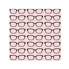 Nerdy Glasses Pink Small Satin Scarf (square) by snowwhitegirl