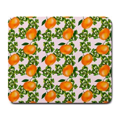 Citrus Tropical Orange Pink Large Mousepads by snowwhitegirl