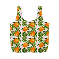 Citrus Tropical Orange Pink Full Print Recycle Bag (m) by snowwhitegirl