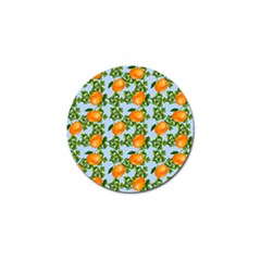 Citrus Tropical Orange Blue Golf Ball Marker (4 Pack)